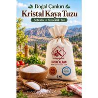 Doğal Çankırı Kristal Kaya Tuzu 3 KG – Sofralık Yemeklik İnce Taneli Kaya Tuzu