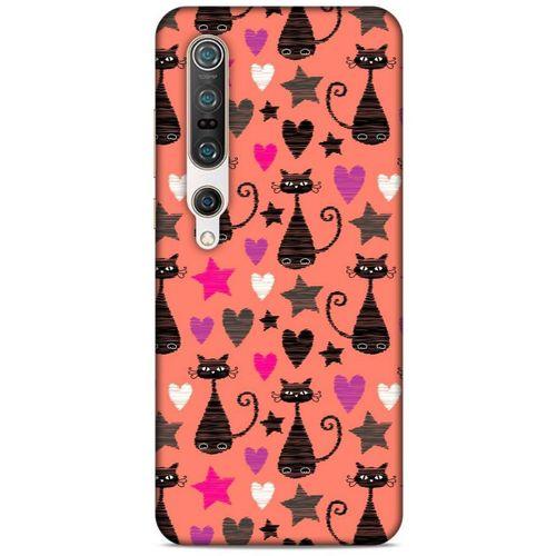 Lopard Xiaomi Mi 10 Pro Uyumlu Kılıf Kediler (10) Full Koruma Kılıfı Kalpli Kedi