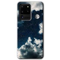 Potkal Hediye Fabrikası Samsung Galaxy S20 Ultra Kılıf HD Desen Baskılı Arka Kapak - Gece Gökyüzü