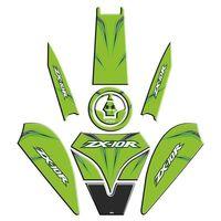 SEVGENT Kawasaki Zx10R Uyumlu Yeşil Tank Pad Set