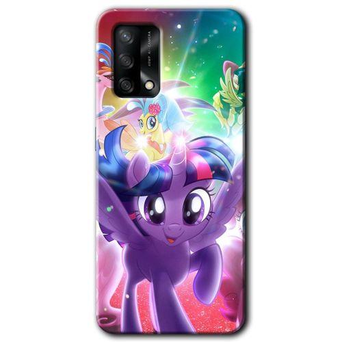 MRCİLETİSİM Oppo A74 Kılıf HD Desen Baskılı Arka Kapak + Temperli Cam - Pony