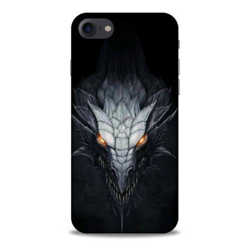 Apple Iphone 8 Kılıf Dragons (13) Silikon Kap Gri Ejderha