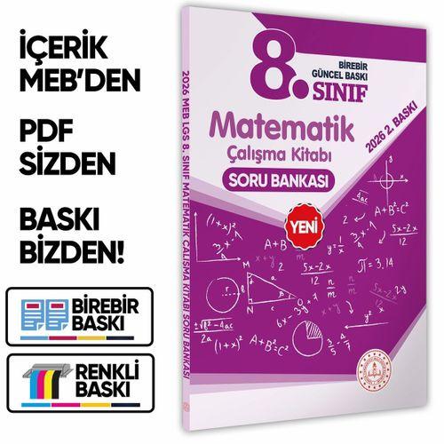 2026 8 Sınıf LGS Matematik MEB Çalışma Kitabı Soru Bankası (Renkli Baskı A4 Boyutlu) BASKI ÜCRETİ