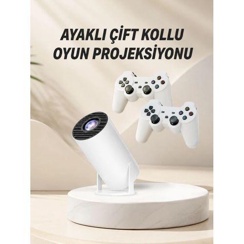 Taşınabilir Android Projeksiyon Ayaklı Çift Kollu 4k Çözünürlüklü Sinema Projeksiyonu