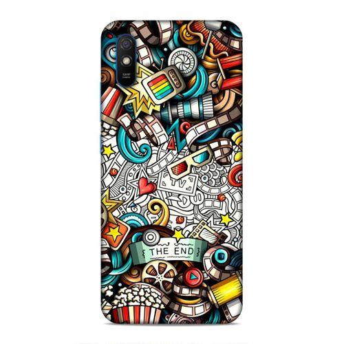 Xiaomi Redmi 9a Kılıf Sinema Doodle Arka Kapak Silikon Koruma Full Koruyucu