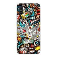 Xiaomi Redmi 9a Kılıf Sinema Doodle Arka Kapak Silikon Koruma Full Koruyucu