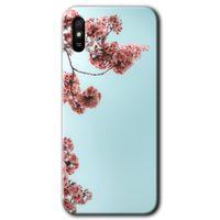 MRCİLETİSİM Xiaomi Redmi 9A Kılıf HD Desen Baskılı Arka Kapak+Temperli Cam - Japon Çiçeği