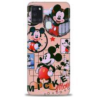Samsung Galaxy A21S Kılıf HD Baskılı Kılıf - Mickey Mouse + Tam Ekran Koruyucu
