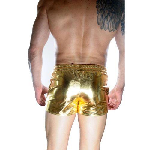 Erkek Gold Lame Short