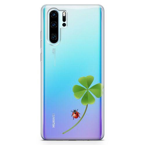 Huawei P30 Pro Kılıf UğurBöceği Yonca Arka Kapak Koruma Desenli Full Koruyucu