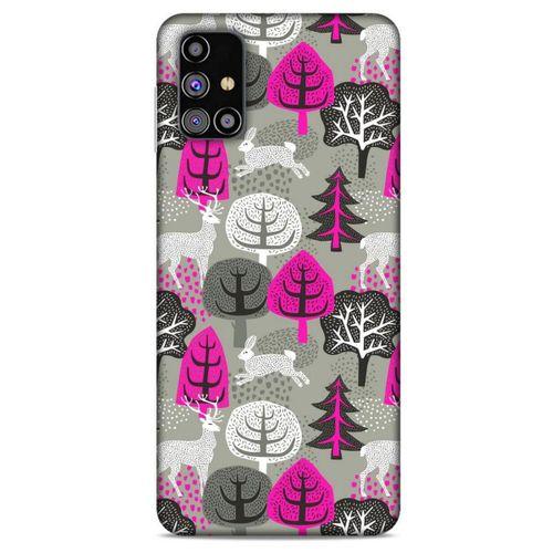 Samsung Galaxy M31s Kılıf Snowix (31) TPU Kılıf Fuşya Gri
