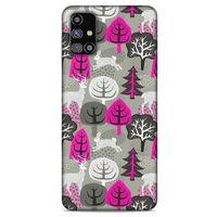 Samsung Galaxy M31s Kılıf Snowix (31) TPU Kılıf Fuşya Gri