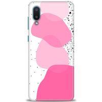 Samsung Galaxy A02 Kılıf HD Baskılı Kılıf - Pembe Beyaz Siyah + Tam Ekran Koruyucu