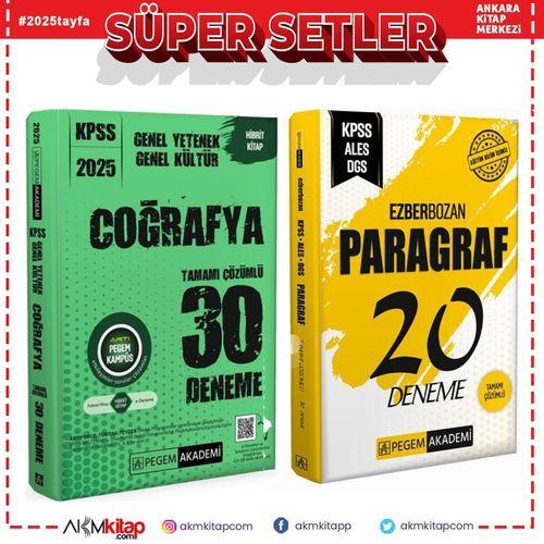 Pegem 2025 KPSS Coğrafya ve Paragraf Deneme Seti 2 Kitap
