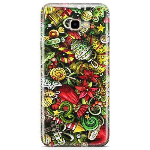 Samsung Galaxy J4 Plus Kılıf Ev Süsleri Doodle Arka Kapak Koruma Desenli Full Koruyucu