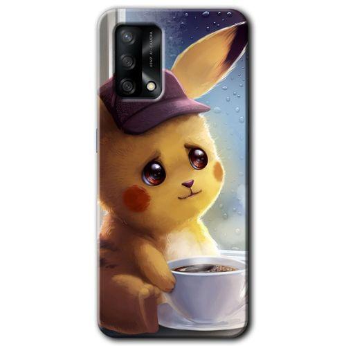 OPPO Oppo A74 Kılıf HD Desen Baskılı Arka Kapak - Üzgün Pikaçu