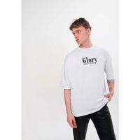 Unisex Bisiklet Yaka Baskılı Oversize T-Shirt - Siyah