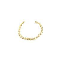 Taşlı Kalp VİP Bileklik - Altın