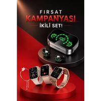 Yeni Nesil Kaliteli Akıllı Saat Ve Kablosuz Bluetooth Kulaklık Yüksek Ses Kaliteli