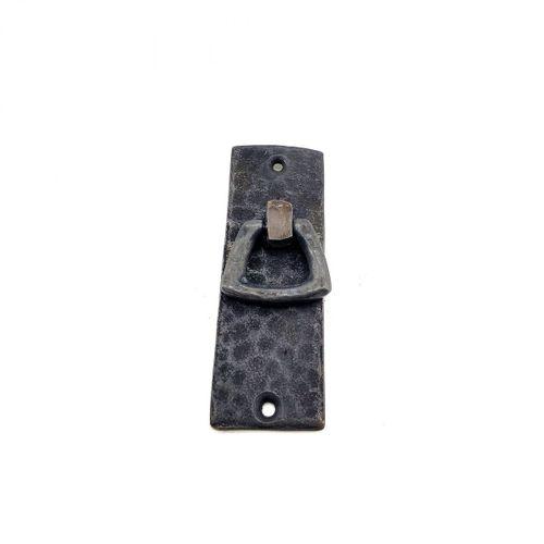 Antika Tarz Dekoratif Pirinç Dik Dövme Mobilya Kulbu - 90x31 Mm, Oksit