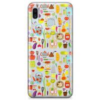 Samsung Galaxy A40 Kılıf Pratik Mutfak Gereçleri Arka Kapak Koruma Desenli Full Koruyucu