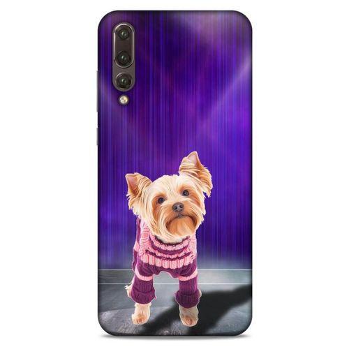 Huawei P20 Pro Kılıf Köpek Kıyafetleri (13) Silikon Kap Yorkshire Terrier Kazak