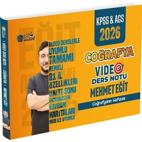 2026 MEB AGS KPSS Mehmet Eğit Coğrafya Video Ders Notları Eğit Akademi