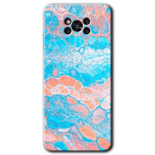 Poco x3 Pro Kılıf Baskılı Kapak - Bubbles 1 + 5D Tam Kaplayan Cam