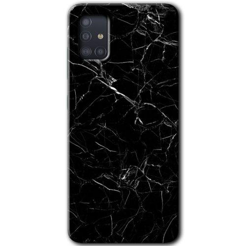 Galaxy A51 Kılıf HD Desen Baskılı Arka Kapak - Siyah Mermer