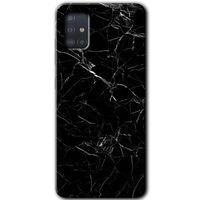 Galaxy A51 Kılıf HD Desen Baskılı Arka Kapak - Siyah Mermer