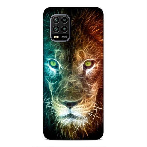 Xiaomi Mi 10 Lite Kılıf Neon Aslan Arka Kapak Silikon Koruma Full Koruyucu