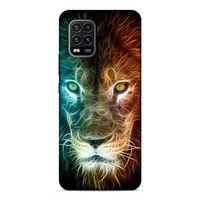 Xiaomi Mi 10 Lite Kılıf Neon Aslan Arka Kapak Silikon Koruma Full Koruyucu