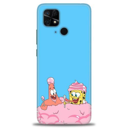 Xiaomi Redmi 10C Kılıf HD Baskılı Kılıf - SpongeBob + Tam Ekran Koruyucu