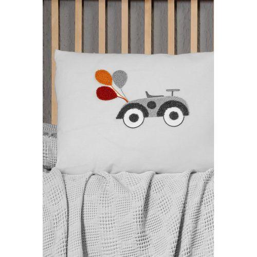 Kanz Kanz Bebek Waffle Müslin Nakışlı Pike Knz-021 Bubble Gri