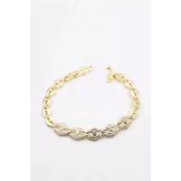 Taşlı Vip Bileklik - Altın