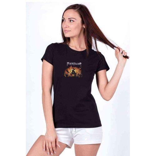 Manowar The Lord Of Steel 2 Baskılı Siyah Kadın Tshirt