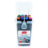 STİLO ÇİFT UÇLU PREMİUM AKRİLİK MARKER PP KUTU 12 Renk