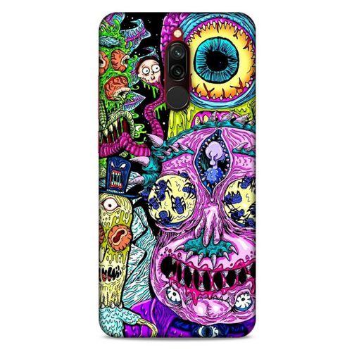 Xiaomi Redmi 8 Uyumlu Kılıf Rick And Morty (47) Crystal Flex Kılıf Decoy Mortys
