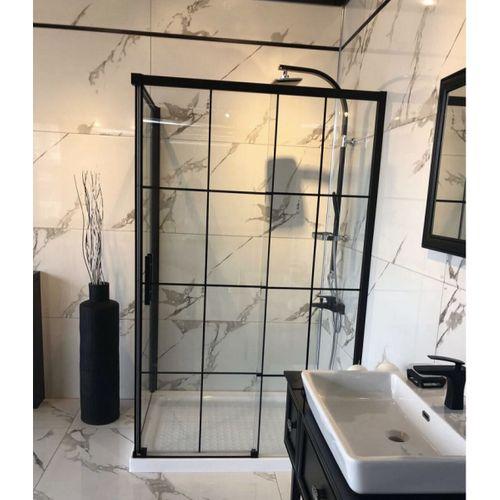 50 X 60  Alüminyum Lüks Antrasit Siyah Banyo Wc Panjur Menfez
