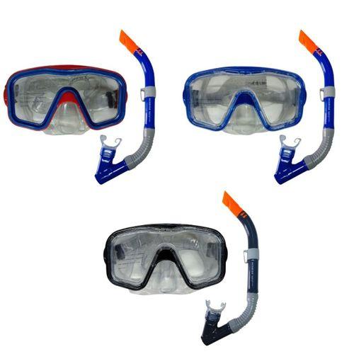 Maske Şnorkel Safari Dalış Seti Tepered Cam - 2186A/113CSB