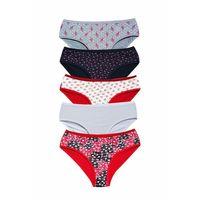 Pamuklu Geniş Kenarlı Likralı Desenli Bato Kadın Külot 5'li Paket Set 1