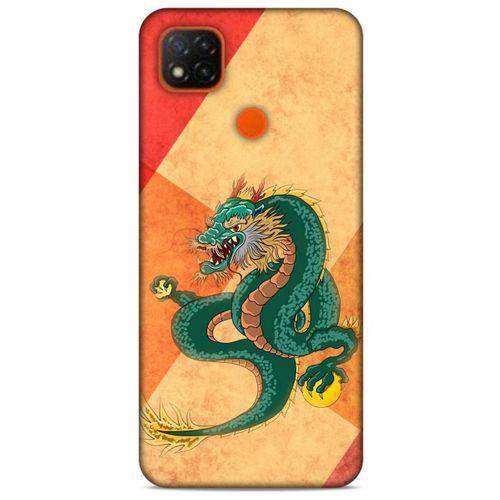 Xiaomi Redmi 9C Kılıf Dragons (24) Darbe Emici Kılıf Tatoo Yeşil Ejderha