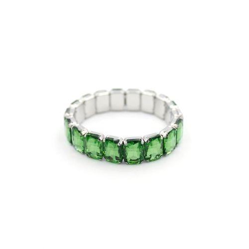 Lastikli Taşlı Bilezik - Yeşil