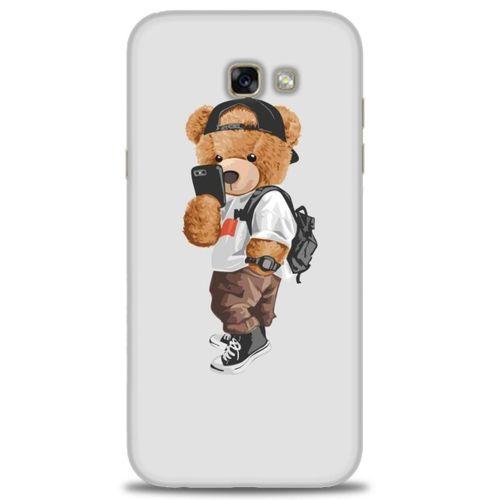 Samsung Galaxy A7 2017 / A720 Kılıf HD Baskılı Kılıf - Teddy Bear Cool + Tam Ekran Koruyucu