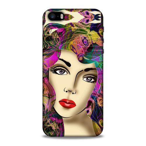 Lopard Apple Iphone 5S Uyumlu Kılıf Sürreal Yüzler ♀ (17) Tasarım Kılıf Baskılı