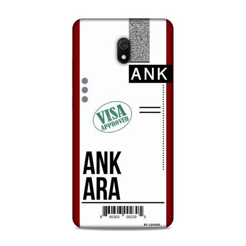 Xiaomi Redmi 8A Kılıf Uçak Bileti Ankara Arka Kapak Koruma Desenli Full Koruyucu