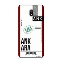 Xiaomi Redmi 8A Kılıf Uçak Bileti Ankara Arka Kapak Koruma Desenli Full Koruyucu