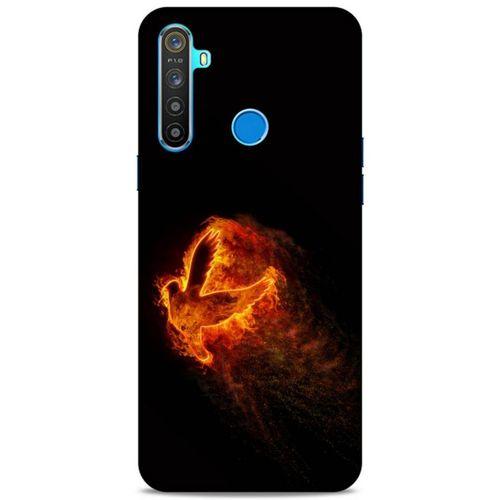 Lopard Oppo Realme 5i Uyumlu Kılıf FireX (30) Silicone Case Ateş Kartal