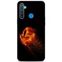 Lopard Oppo Realme 5i Uyumlu Kılıf FireX (30) Silicone Case Ateş Kartal
