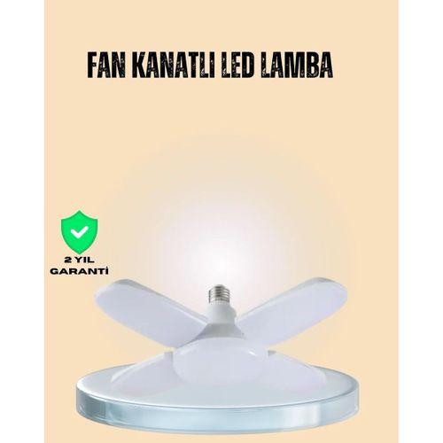 Yüksek Işık Güçlü Led Ampül 4 Kollu Katlanır Pervane Tasarım